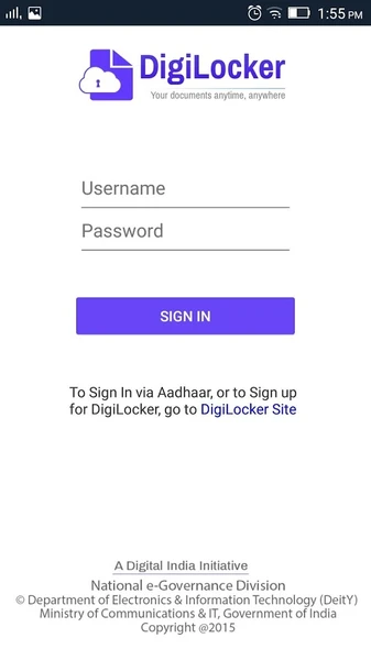 Digilocker mobile app